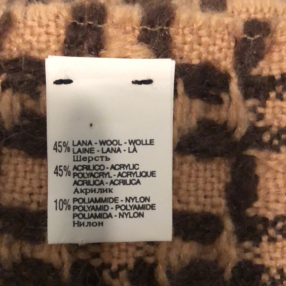 Khaki and brown scarf for men - Picture 2 of 2